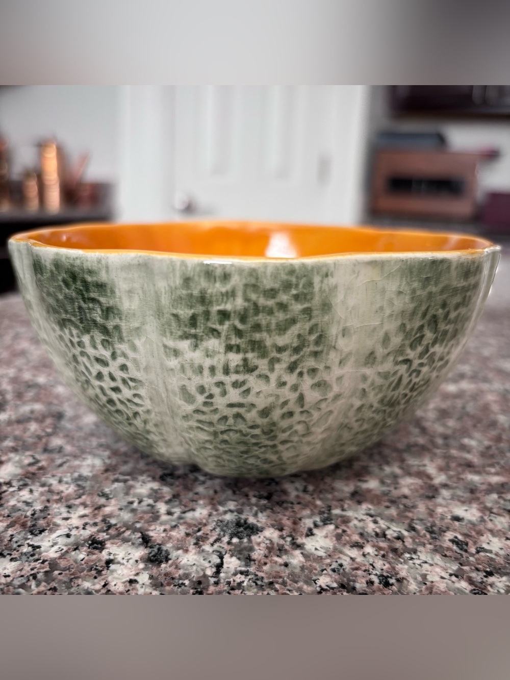 VTG Ceramic Melon Cantalope Cereal Bowl High Quality Nice!!